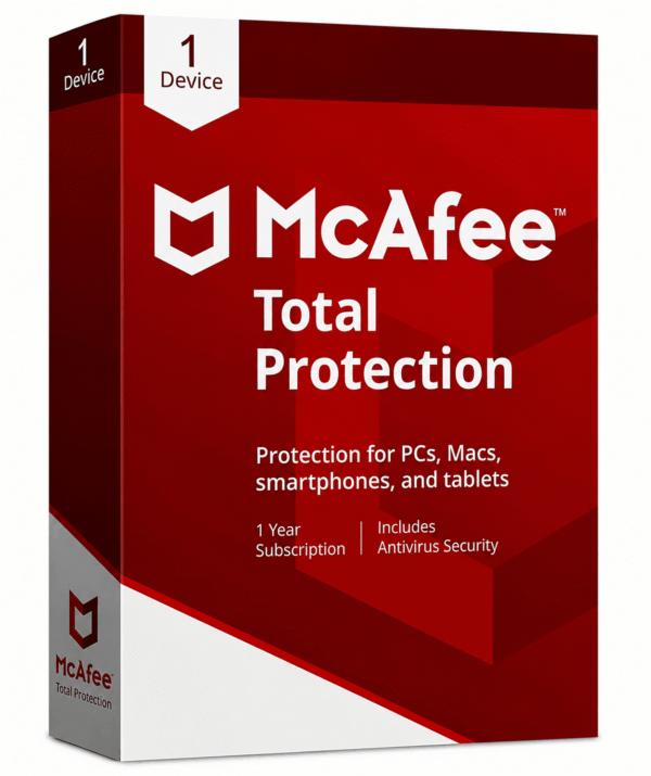 McAfee Total Protection Product Box McAfee Total Protection license key