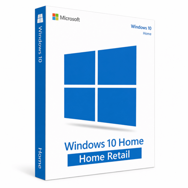 Microsoft Windows 10 Home Retail Product Box Microsoft Windows 10 Home Retail license key for PC
