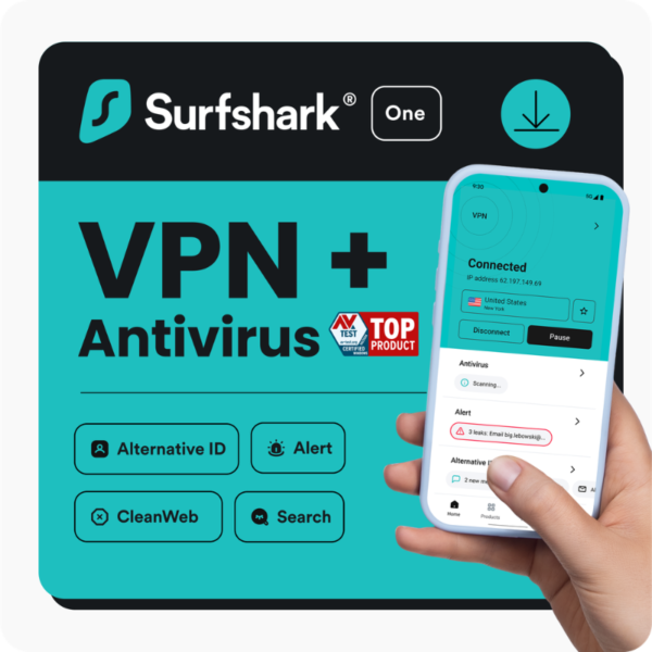 surfshark-one-1-year.png Surfshark One Antivirus VPN 1 Year